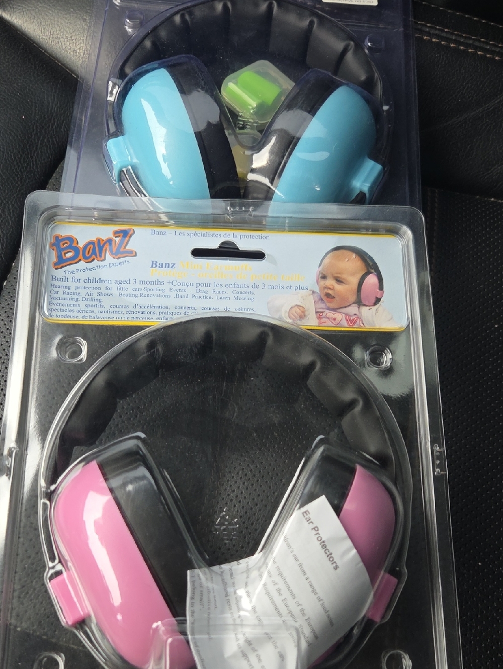 BaBy BanZ Kids Hearing Protectors - Pink & Light Blue -2 Pack